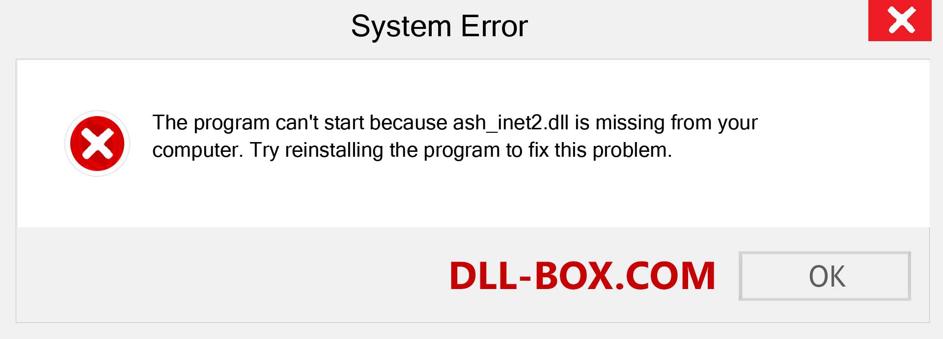  ash_inet2.dll file is missing?. Download for Windows 7, 8, 10 - Fix  ash_inet2 dll Missing Error on Windows, photos, images
